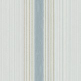 Cavendish Stripe Wallpaper - Brush Blue - by Little Greene. Click for more details and a description.
