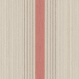 Cavendish Stripe Wallpaper - Brush Red - by Little Greene. Click for more details and a description.