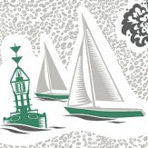 Dungeness Wallpaper - Coach Emerald - by Mini Moderns. Click for more details and a description.