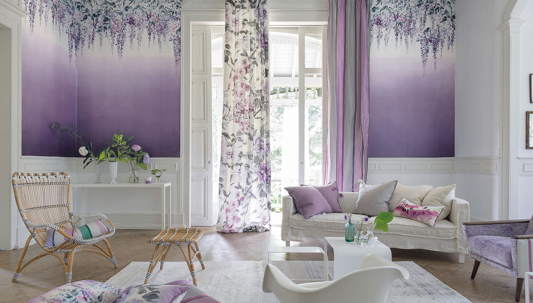 Summer Palace Mural - Grape - by Designers Guild