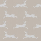 March Hare Wallpaper - Stone - by Jane Churchill. Click for more details and a description.