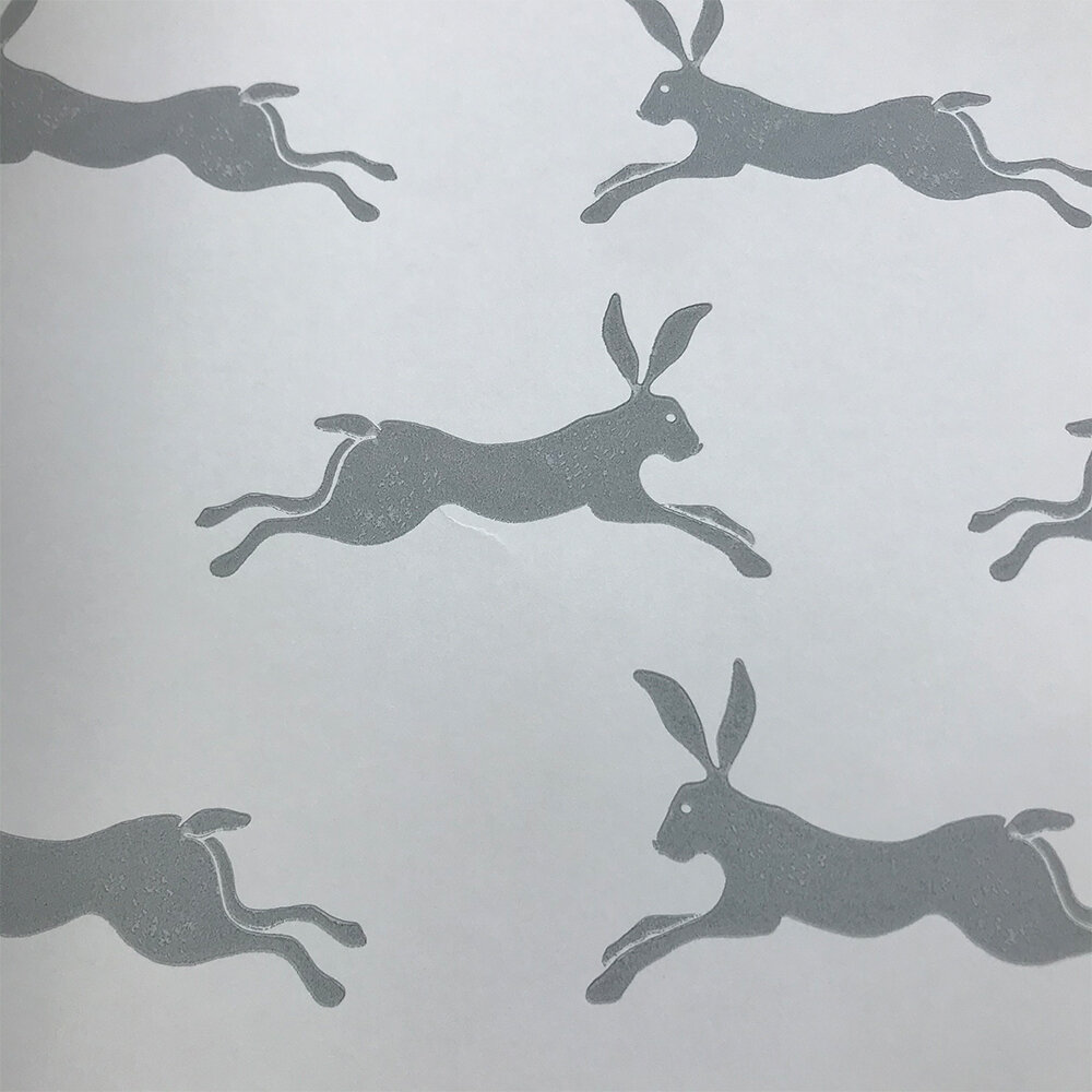 March Hare Wallpaper - Charcoal - by Jane Churchill