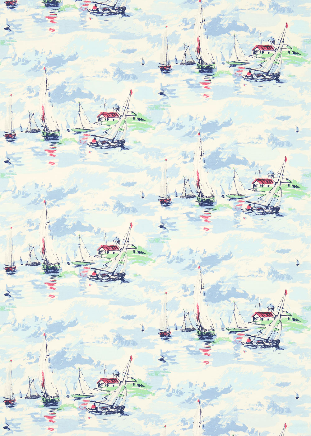 Sail Away Fabric - Sky Blue - by Sanderson