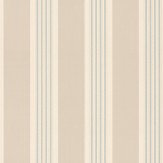 Tealby Stripe Wallpaper - Beige / Blue - by Colefax and Fowler. Click for more details and a description.