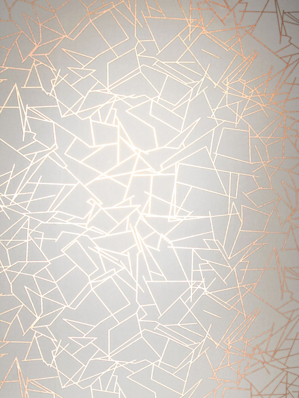 Angles Wallpaper - Copper Rose / White - by Erica Wakerly