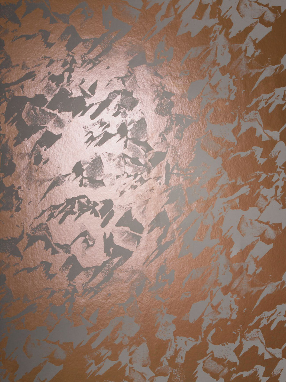 Desert Wallpaper - Copper Rose / Battleship Grey - by Erica Wakerly