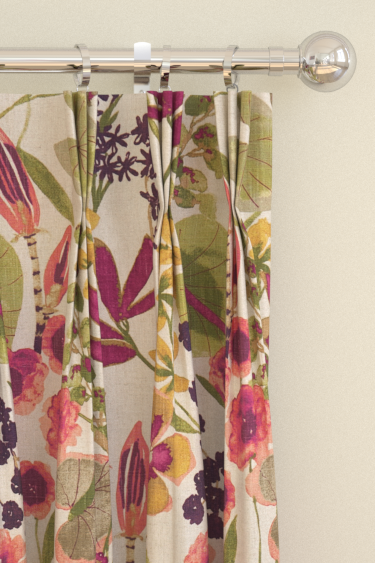 Nalina Curtains - Peach/Mango/Olive - by Harlequin. Click for more details and a description.