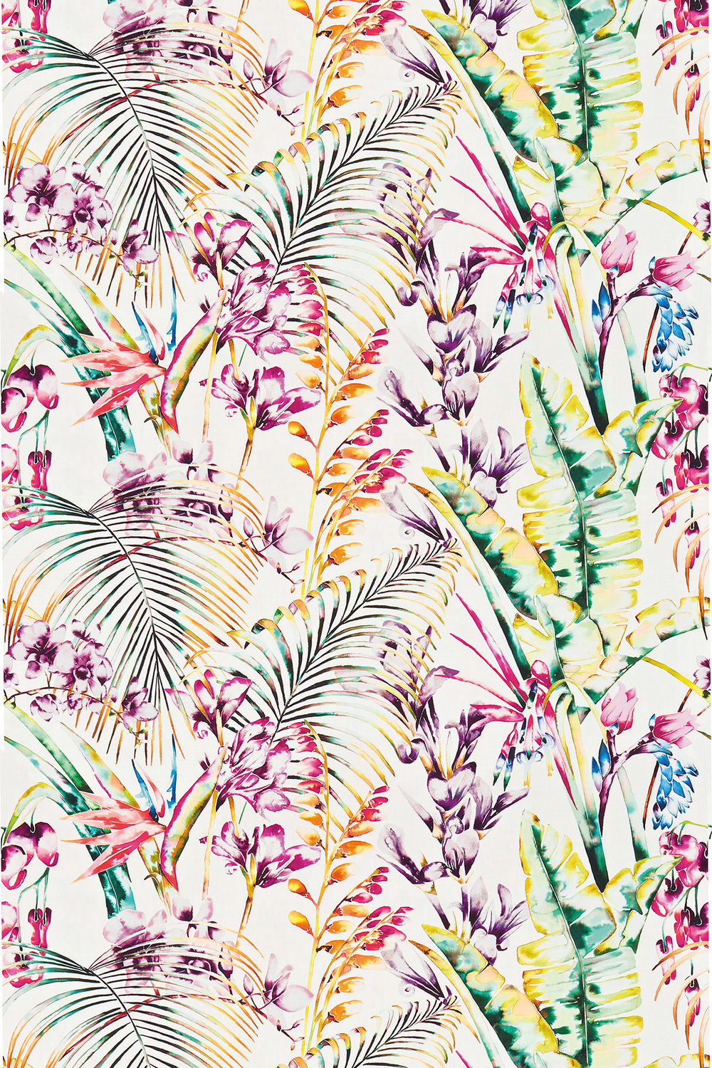 Paradise Fabric - Papaya/Flamingo/Apple - by Harlequin