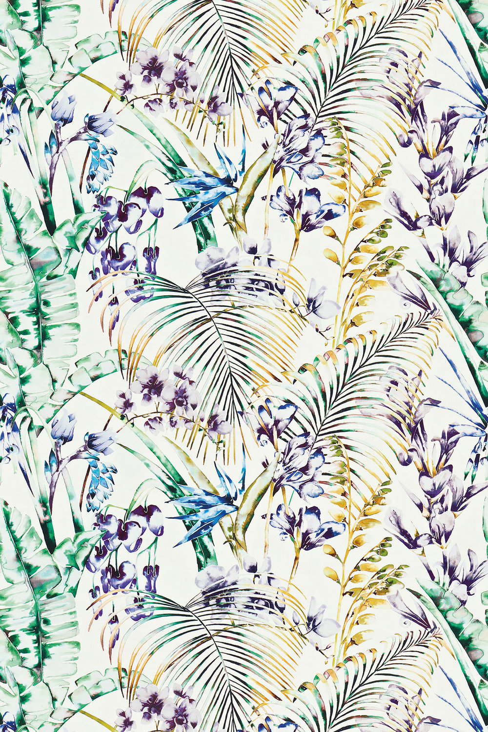 Paradise Fabric - Gooseberry/Blueberry/Zest - by Harlequin