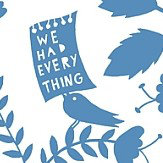 We Had Everything Wallpaper - China Blue - by Mini Moderns. Click for more details and a description.