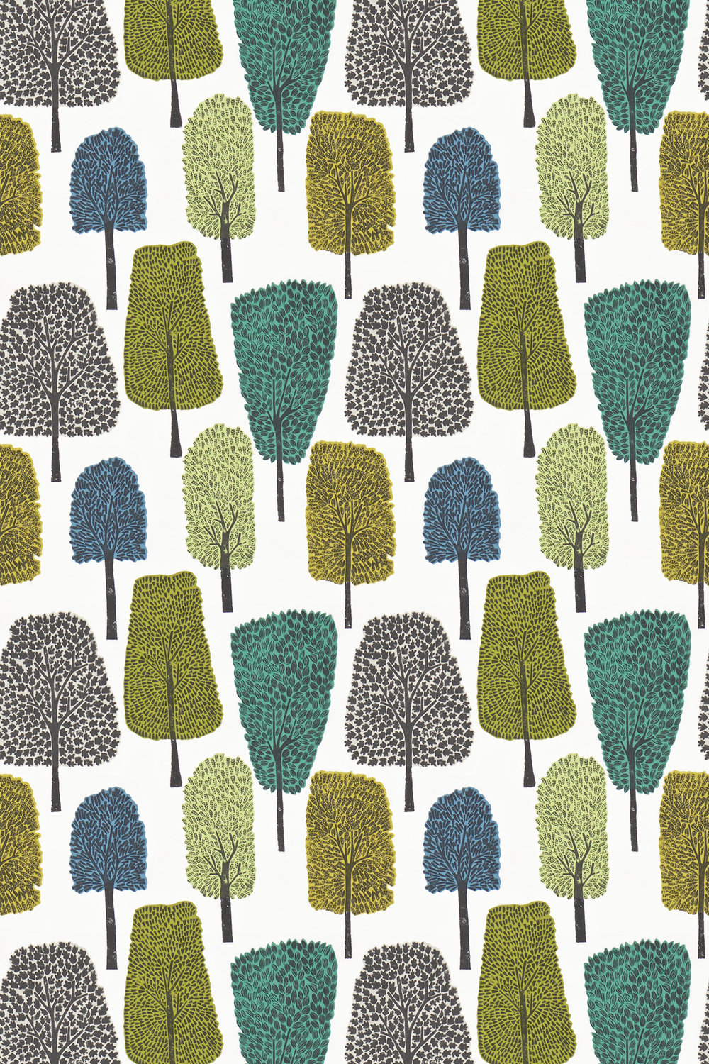 Cedar Fabric - Slate, Apple and Ivy - by Scion