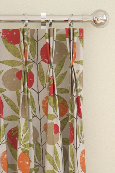 Blomma Curtains - Tangerine, Chilli and Citrus - by Scion. Click for more details and a description.