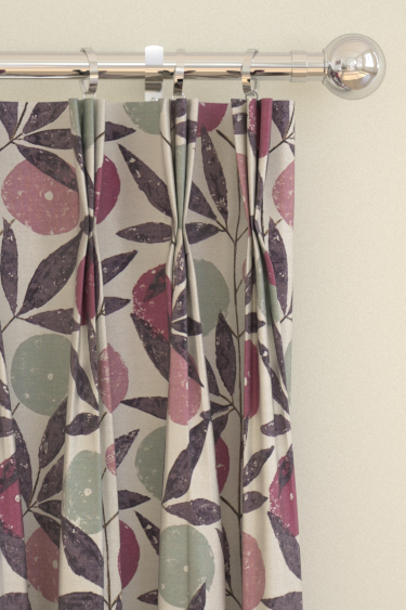 Blomma Curtains - Heather, Damson and Stone - by Scion. Click for more details and a description.