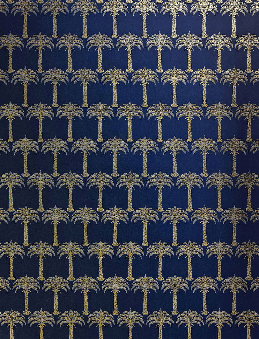 Marrakech Palm Wallpaper - Midnight Blue - by Barneby Gates