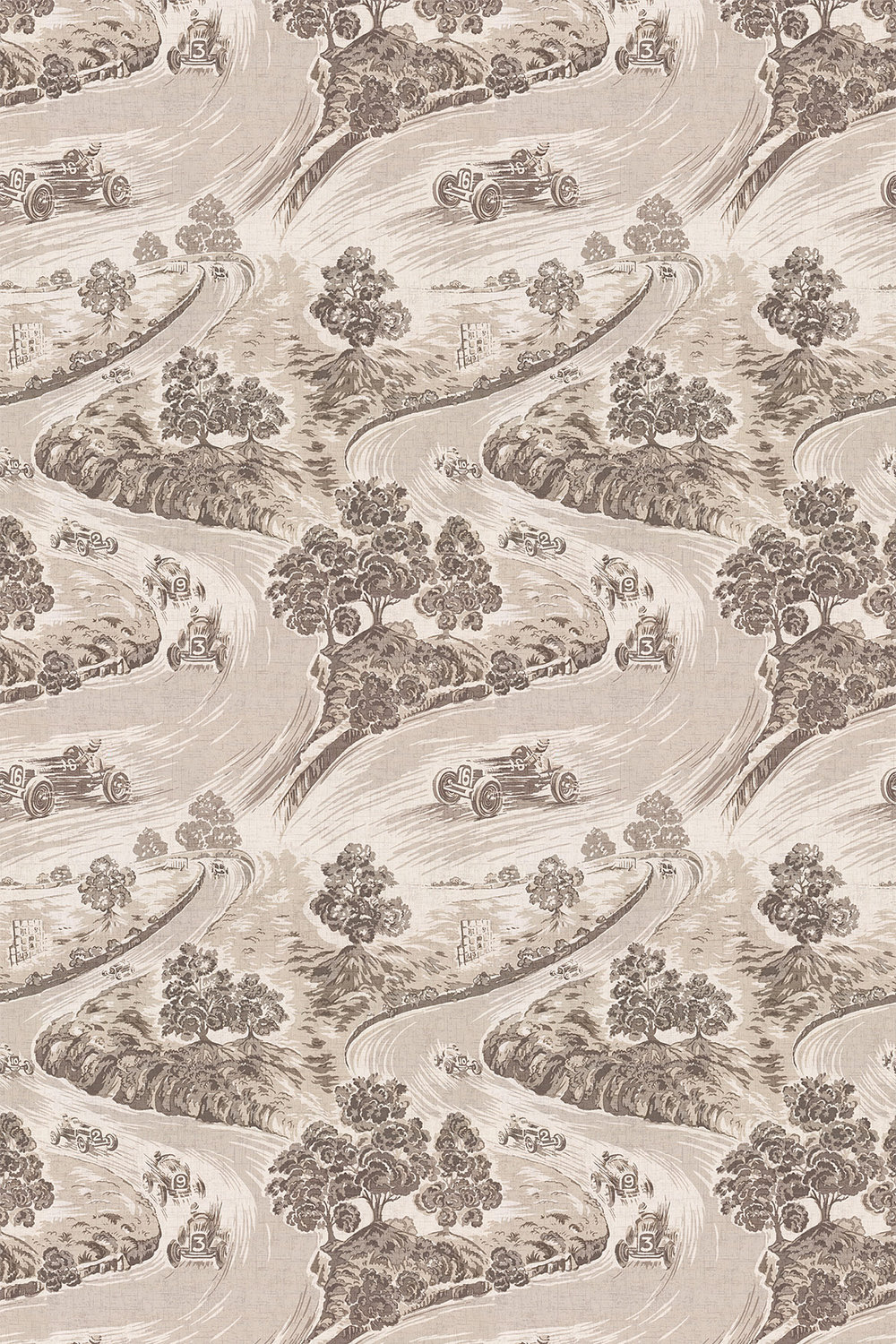Goodwood Fabric - Stone - by Brewers Home