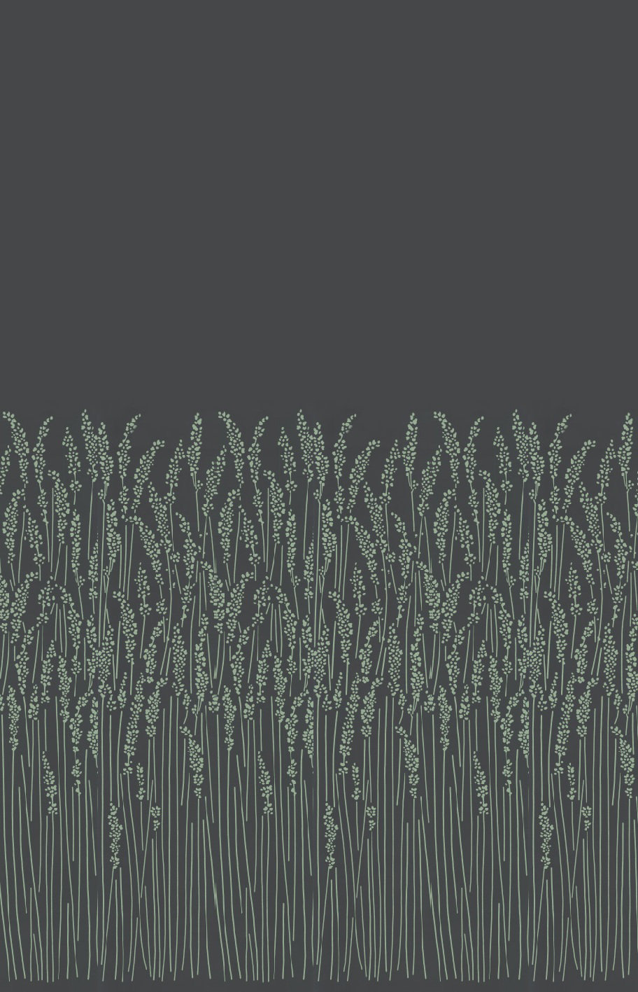 Feather Grass Wallpaper - Black - by Farrow & Ball