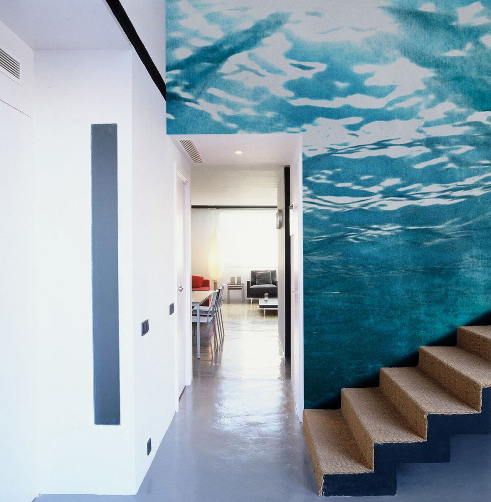 Continue en Route Underwater Mural - Blue - by Coordonne