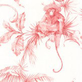 Barbary Toile Wallpaper - Coral Red - by Nina Campbell. Click for more details and a description.