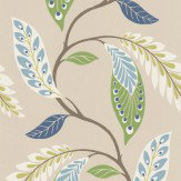 Fontibre Wallpaper - Blue / Green - by Nina Campbell. Click for more details and a description.