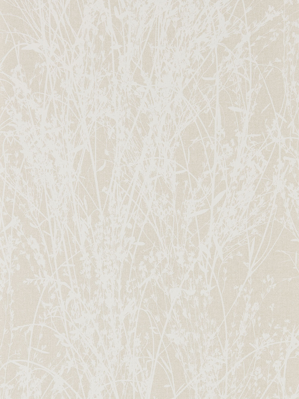 Meadow Canvas Wallpaper - White / Parchment - by Sanderson