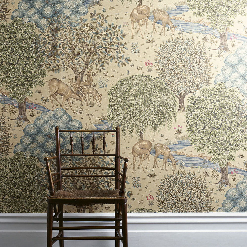 The Brook  Wallpaper - Linen - by Morris