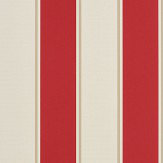 Mapleton Stripe Wallpaper - Vermilion - by Ralph Lauren. Click for more details and a description.