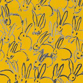 Hunt Slonem Hutch Wallpaper - Yellow - by Lee Jofa. Click for more details and a description.