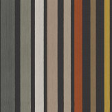 Carousel Stripe Wallpaper - Charcoal - by Cole & Son. Click for more details and a description.