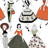Vintage Dress (Colour) - 10m Wallpaper - Multi-coloured - by Dupenny. Click for more details and a description.