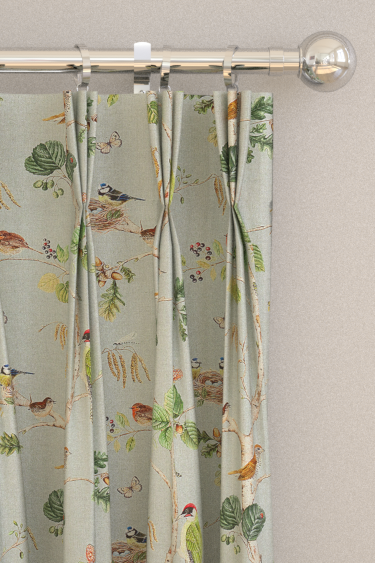 Woodland Chorus Curtains - Sky Blue / Multi - by Sanderson. Click for more details and a description.