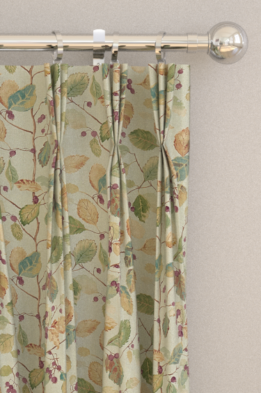 Woodland Berries Curtains - Bayleaf / Fig - by Sanderson. Click for more details and a description.