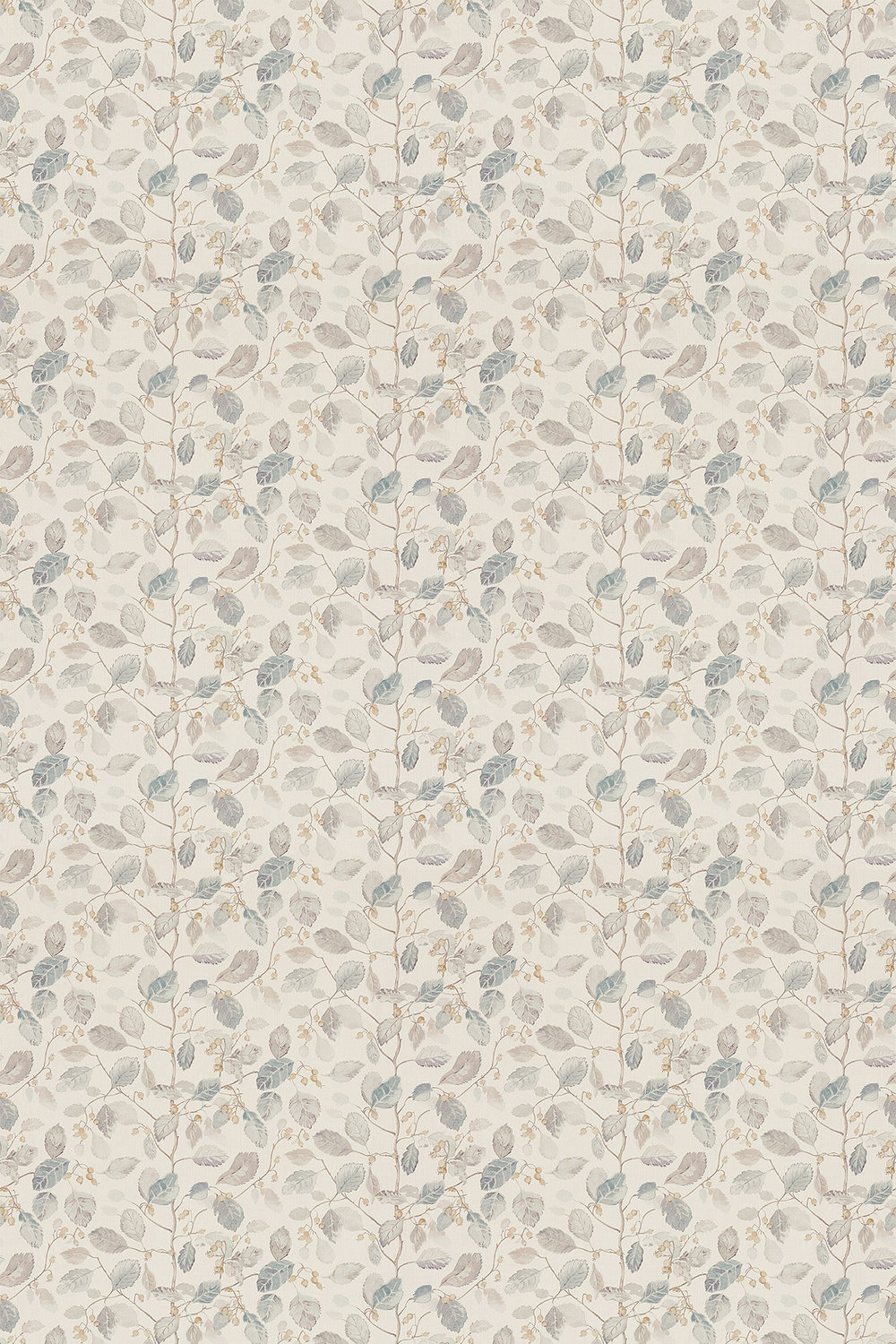 Woodland Berries Fabric - Grey / Silver - by Sanderson
