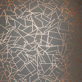 Angles Wallpaper - Copper Rose / Lead Grey - by Erica Wakerly. Click for more details and a description.