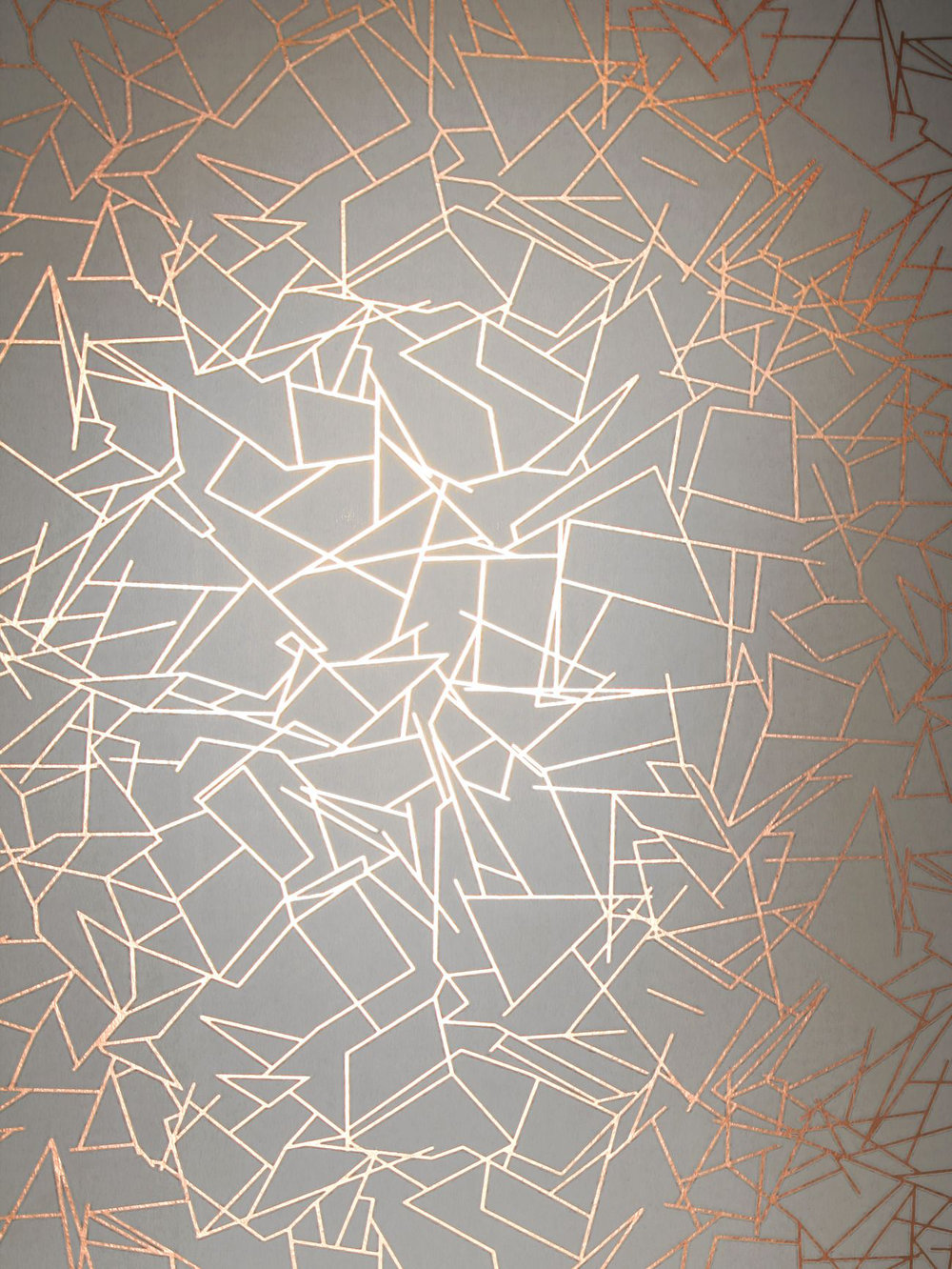 Angles Wallpaper - Copper Rose / Zinc Grey - by Erica Wakerly