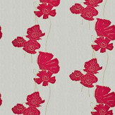 Poppy Fields Wallpaper - Red / Gold - by Barneby Gates. Click for more details and a description.