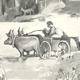 Papier peint Anastacia - Charbon de bois - Clarke & Clarke. Cliquez pour en savoir plus et lire la description.