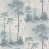 Prior Park Wallpaper - Grey / Aqua - by 1838 Wallcoverings. Click for more details and a description.