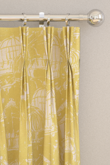 Linen Union Birdcage 02 Curtains - Yellow - by Belynda Sharples. Click for more details and a description.