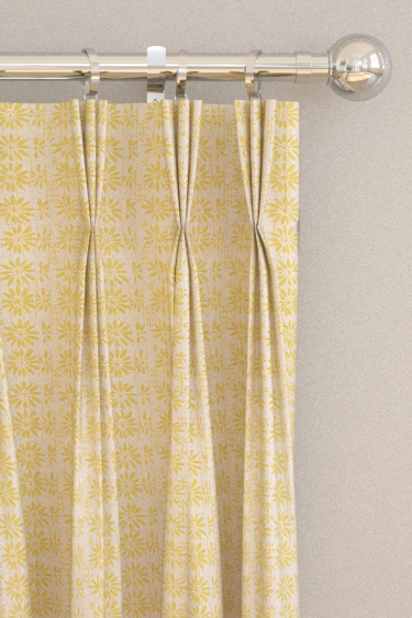 Linen Union Daisy 02 Curtains - Yellow - by Belynda Sharples. Click for more details and a description.