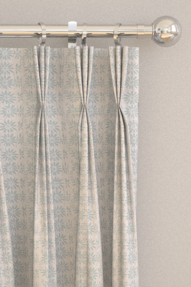 Linen Union Daisy 04 Curtains - Blue - by Belynda Sharples. Click for more details and a description.