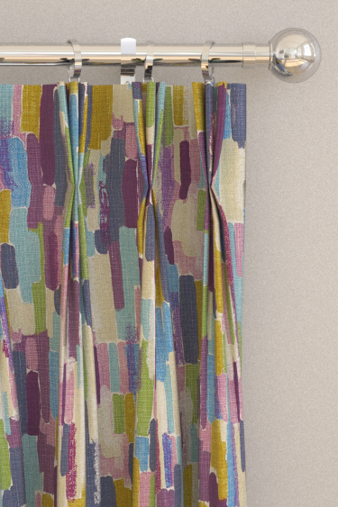 Trattino  Curtains - Heather, Grape and Mustard - by Harlequin. Click for more details and a description.