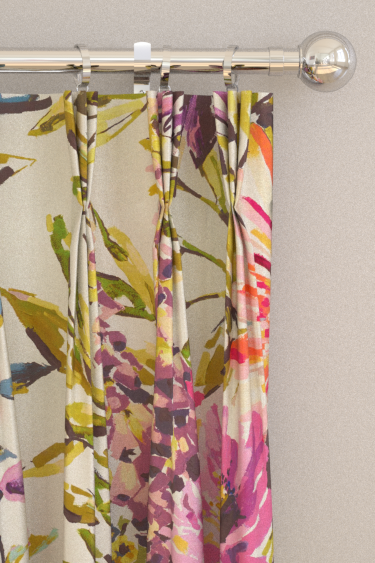 Floreale Curtains - Fuchsia, Heather & Lime - by Harlequin. Click for more details and a description.