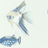 Kamanu Wallpaper - Indigo / Pebble - by Harlequin. Click for more details and a description.