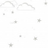 Starry Sky S/W Wallpaper - Silver / White - by Hibou Home. Click for more details and a description.