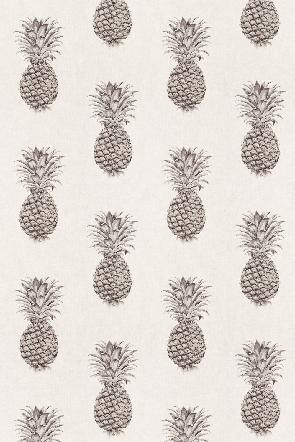 Pineapple Royale Fabric - Graphite / Linen - by Sanderson