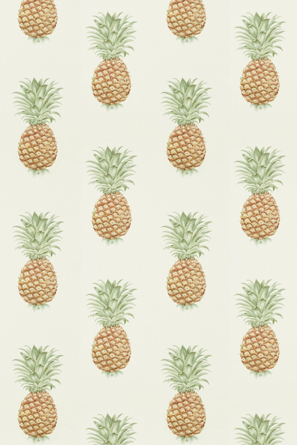 Pineapple Royale Fabric - Artichoke / Amber - by Sanderson
