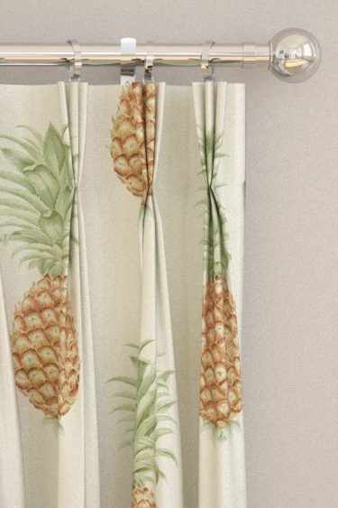 Pineapple Royale Curtains - Artichoke / Amber - by Sanderson. Click for more details and a description.