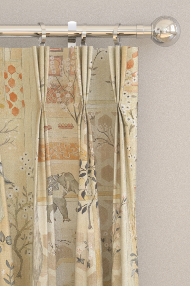 Sultans Garden Curtains - Sepia / Amber - by Sanderson. Click for more details and a description.