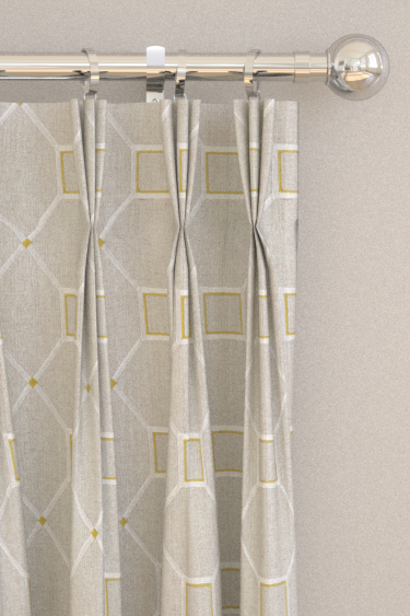 Baroque Trellis Curtains - Daffodil / Linen - by Sanderson. Click for more details and a description.