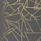Angles  Wallpaper - Gold / Lead Grey - by Erica Wakerly. Click for more details and a description.